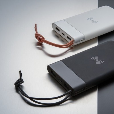 Batería externa Aria 8.000 mAh con carga inalámbrica 5W personalizada